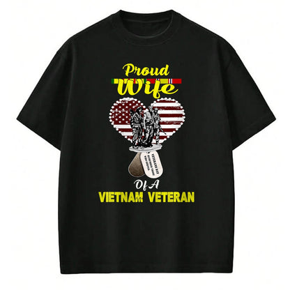 Best Wife Shirt, Wife and Husband Unisex T-Shirt/Hoodie/Sweatshirt HLT00 - Gift for wife T shirt, lucky wife   Proud Wife Of A Vietnam Veteran T shirt