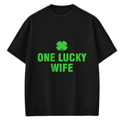 Best Wife Shirt, Wife and Husband Unisex T-Shirt/Hoodie/Sweatshirt HLT00 - Gift for wife T shirt, lucky wife   One Lucky Wife Premium T-Shirt (1)