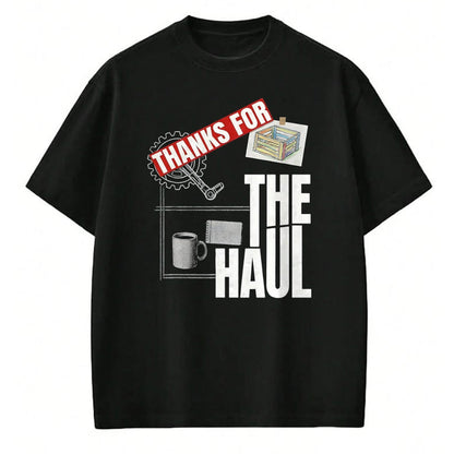 Best Truck Driver Life Shirt, Funny Trucker UnisexT-Shirt/Hoodie/Sweatshirt HLT00 - Thanks For The Haul Patriotic Truck Driver Appreciation Week T-Shirt, Men, Black, X-Large