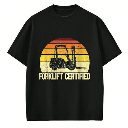 Best Truck Driver Life Shirt, Funny Trucker UnisexT-Shirt/Hoodie/Sweatshirt HLT00 - Retro Forklift Certified Forklift Operator Lift Truck Driver T-Shirt, Women, Purple Heather, X-Large