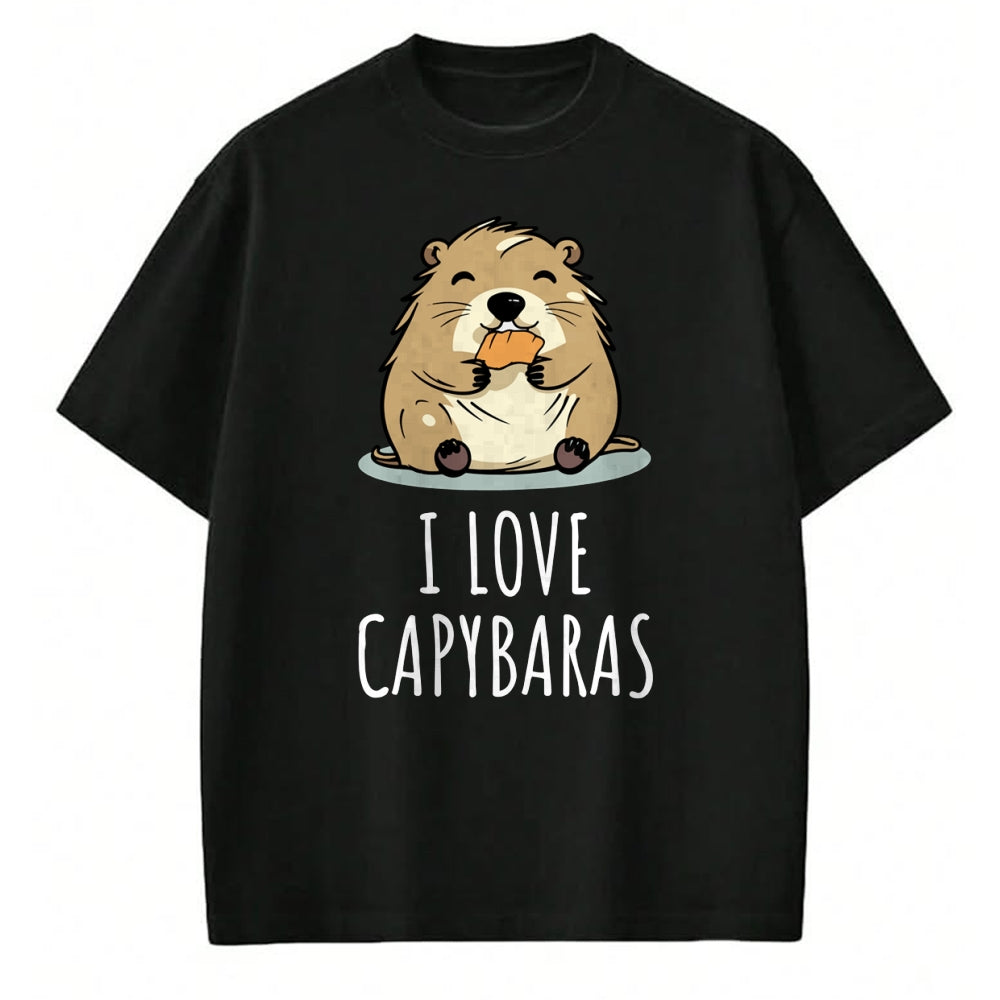 Cute Capybara Shirt, Funny Capybara Unisex T-Shirt/Hoodie/Sweatshirt HLT00 - I Love Capybaras Long Sleeve T-Shirt