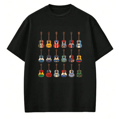 Guitar Lover Shirt, Funny Guitar UnisexT-Shirt/Hoodie/Sweatshirt HLT00 - Hispanic Heritage Month Guitar Flags for Latin American T-Shirt