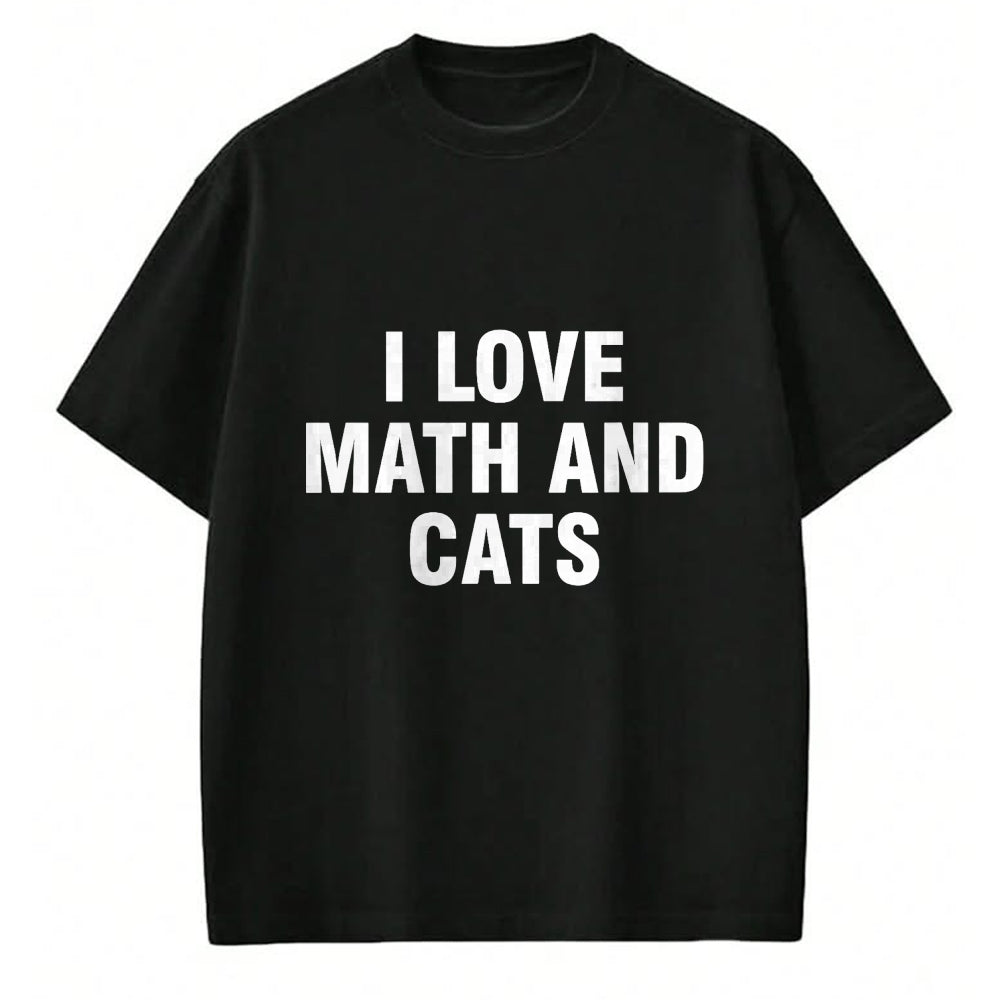 Cat Love Shirt, Funny Cat Lover Gift UnisexT-Shirt/Hoodie/Sweatshirt HLT00 - I Love Math and Cats T-Shirt (1)