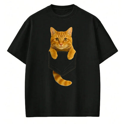 Cat Love Shirt, Funny Cat Lover Gift UnisexT-Shirt/Hoodie/Sweatshirt HLT00 - Cute Tabby Cat Pocket Funny Gifts Cat Mom Cat Dad Cat Lover T-Shirt