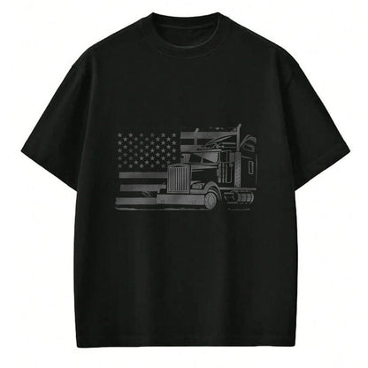 Best Truck Driver Life Shirt, Funny Trucker UnisexT-Shirt/Hoodie/Sweatshirt HLT00 - American Flag Semi Truck Driver 18 Wheeler Patriotic Trucker T-Shirt