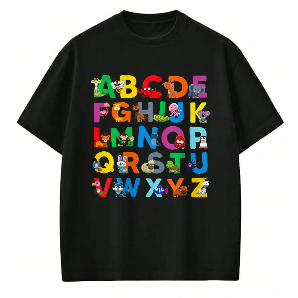 Best Student Shirt, Funny Back To School UnisexT-Shirt/Hoodie/Sweatshirt HLT00 - Zoo Animal Alphabet ABCs Animals Learning A-Z ABC Letters T-Shirt
