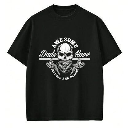 Best Wife Shirt, Wife and Husband Unisex T-Shirt/Hoodie/Sweatshirt HLT00 - Awesome Dads Have Tattoos And Beards Funny Father Dad T-Shirt
