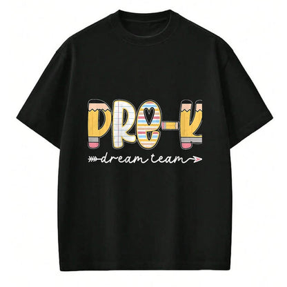 Best Student Shirt, Funny Back To School UnisexT-Shirt/Hoodie/Sweatshirt HLT00 - Pre-K Dream Team Back to School Preschool Teacher Kids T-Shirt, Men, Black, 3X-Large
