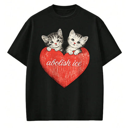 Cat Love Shirt, Funny Cat Lover Gift UnisexT-Shirt/Hoodie/Sweatshirt HLT00 - Abolish ICE, Cute Cat Valentine T-Shirt