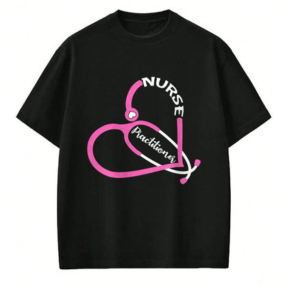 Funny Nurse Shirt, Nurse Unisex T-Shirt/Hoodie/Sweatshirt HLT00 - NP Nurse Practitioner Stethoscope Heart Love RN nursing Long Sleeve T-Shirt