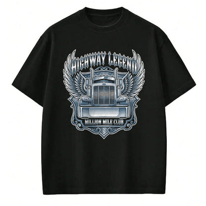 Best Truck Driver Life Shirt, Funny Trucker UnisexT-Shirt/Hoodie/Sweatshirt HLT00 - Million Mile Club Highway Legend Semi Truck Driver Trucker T-Shirt