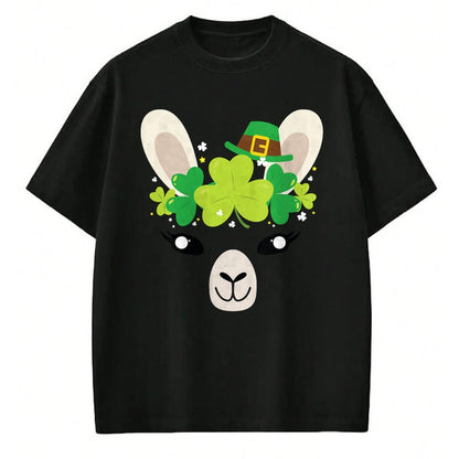 Gift for Mom Shirt, Funny Mom Unisex T-Shirt/Hoodie/Sweatshirt HLT00 - Llama St Patricks Day Shirt Kids Lucky Girl Mom Gift Tee T-Shirt