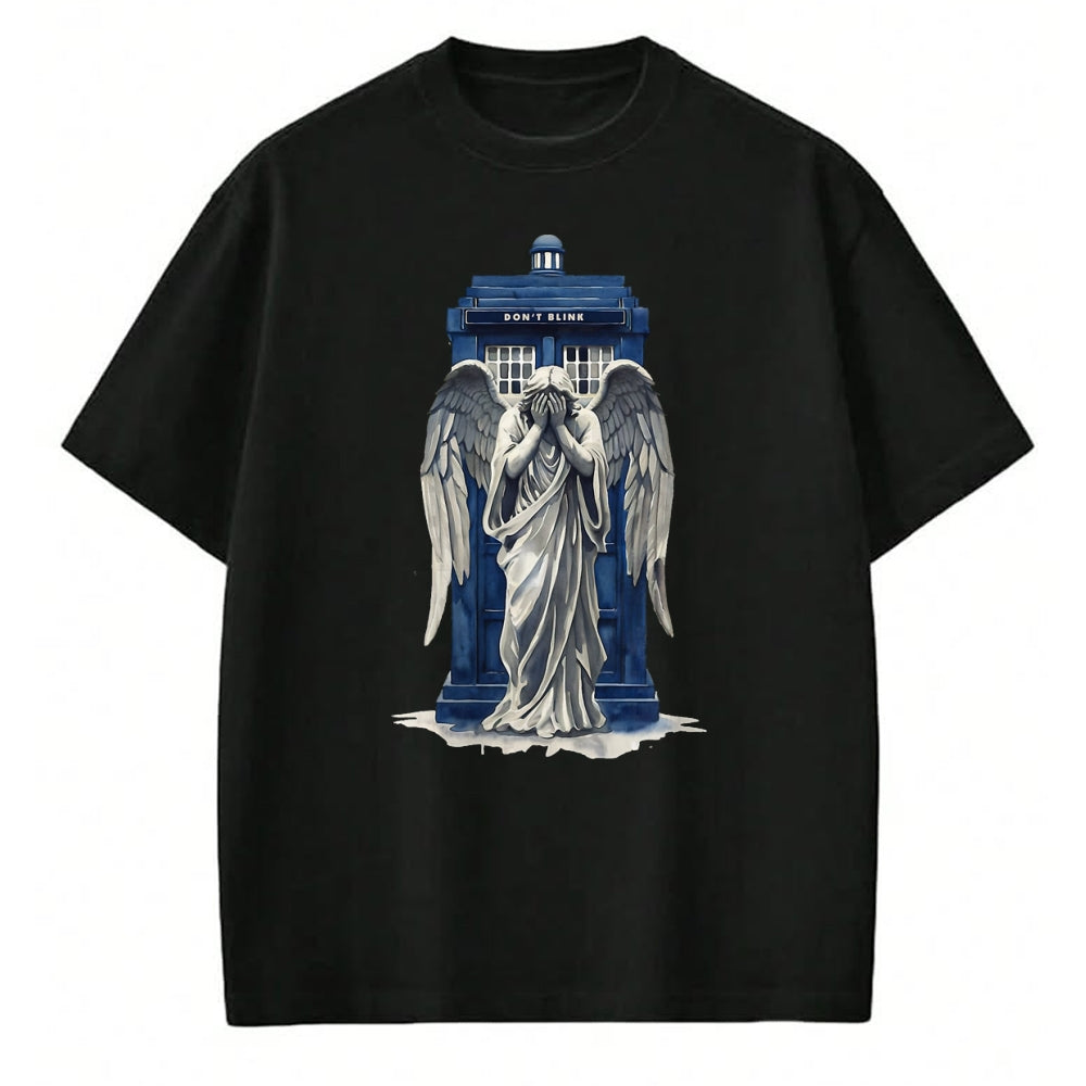 Best Doctor Shirt, Funny Doctor UnisexT-Shirt/Hoodie/Sweatshirt HLT00 - Weeping Angel with Blue Police Box 1 - Fan Fun T-Shirt