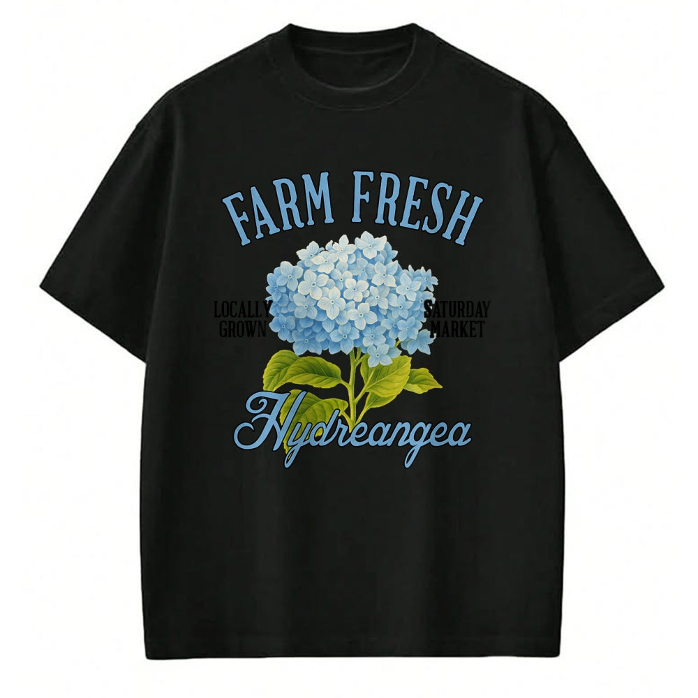 Best Farmer Life Shirt, Funny Farmer UnisexT-Shirt/Hoodie/Sweatshirt HLT00 - Hydrangea Farmers Market Gardening Farm A Fresh Hydrangea T-Shirt