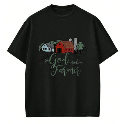 Best Farmer Life Shirt, Funny Farmer UnisexT-Shirt/Hoodie/Sweatshirt HLT00 - So God Made a Farmer tee T-Shirt, Women, Heather Blue, Medium