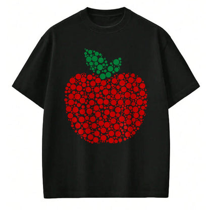 Best Teacher Shirt, Funny Teacher UnisexT-Shirt/Hoodie/Sweatshirt HLT00 - Apple Dot Pattern Art Teacher Appreciation Men Women Humor T-Shirt