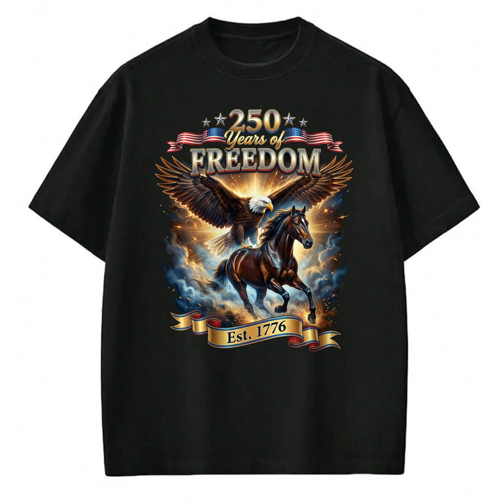 Best Horse Lover Shirt , Funny Horse UnisexT-Shirt/Hoodie/Sweatshirt HLT00 - Patriotic Eagle Horse 250th of Freedom USA 1776 Anniversary T-Shirt