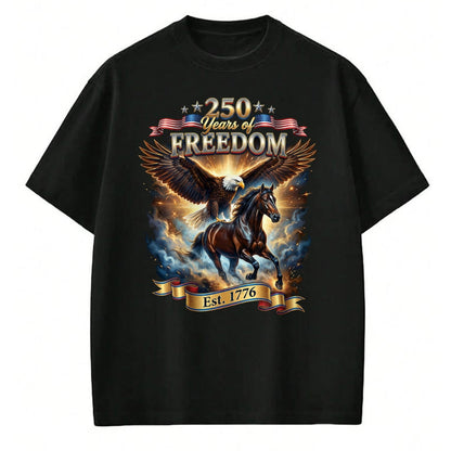 Best Horse Lover Shirt , Funny Horse UnisexT-Shirt/Hoodie/Sweatshirt HLT00 - Patriotic Eagle Horse 250th of Freedom USA 1776 Anniversary T-Shirt