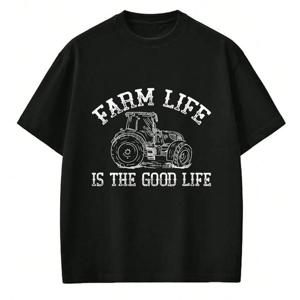 Best Farmer Life Shirt, Funny Farmer UnisexT-Shirt/Hoodie/Sweatshirt HLT00 - Farm Life is The Good Life Tractor T-Shirt