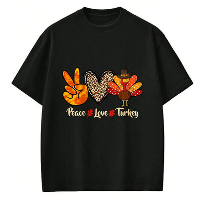 Best Thanksgiving Family Shirt , Funny Thanksgiving UnisexT-Shirt/Hoodie/Sweatshirt HLT00 - Peace Love Turkey Little Pilgrim Thanksgiving Womens Girls T-Shirt