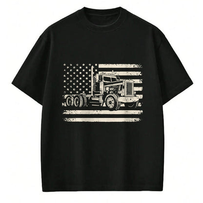 Best Truck Driver Life Shirt, Funny Trucker UnisexT-Shirt/Hoodie/Sweatshirt HLT00 - Semi Truck USA Flag Driver Trucker Patriotic Retro T-Shirt