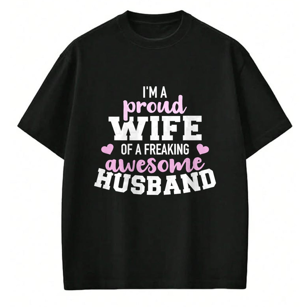 Best Wife Shirt, Wife and Husband Unisex T-Shirt/Hoodie/Sweatshirt HLT00 - Gift for wife T shirt, lucky wife   Proud wife husband wedding anniversary T-Shirt