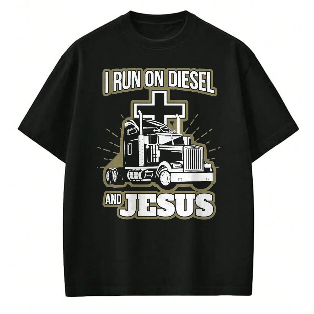 Best Truck Driver Life Shirt, Funny Trucker UnisexT-Shirt/Hoodie/Sweatshirt HLT00 - Jesus Truck Driver Christian Trucker T-Shirt, Men, Black, 3X-Large