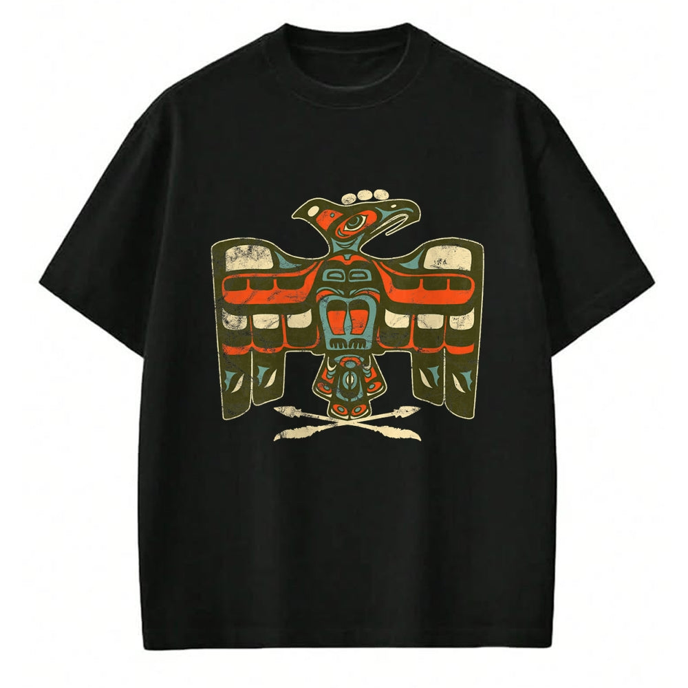Native American T-Shirts, Vintage Native American Unisex T-Shirt/Hoodie/Sweatshirt HLT00 - vintage Native American Indian Totem Bird Art