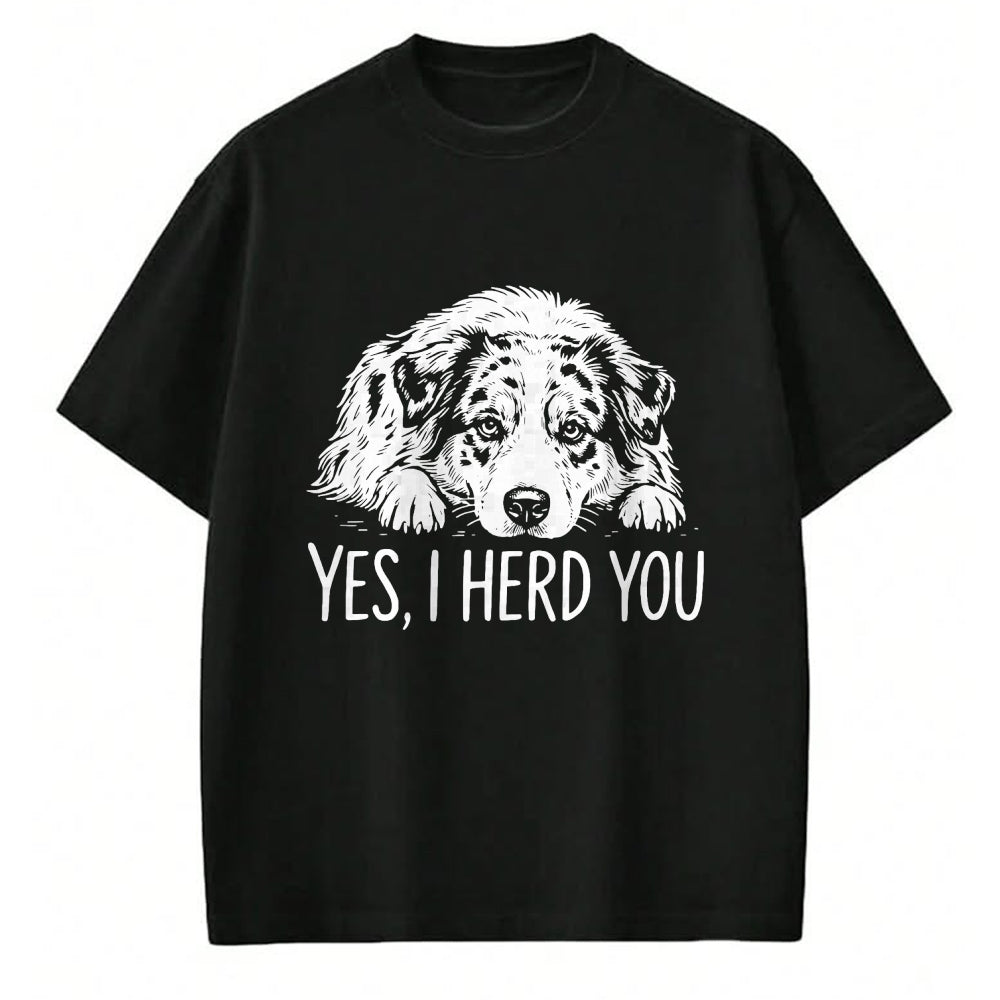 Best Farmer Life Shirt, Funny Farmer UnisexT-Shirt/Hoodie/Sweatshirt HLT00 - Yes I Heard You Line Art Australian Shepherd Dog Lovers T-Shirt