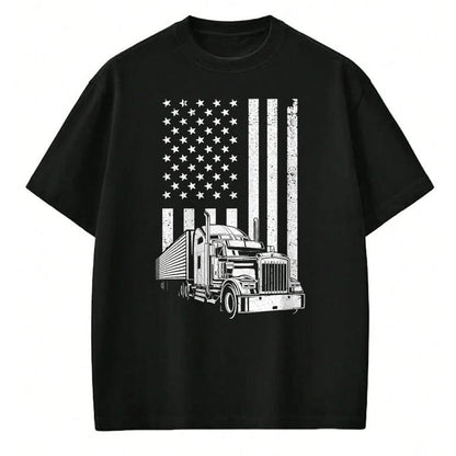 Best Truck Driver Life Shirt, Funny Trucker UnisexT-Shirt/Hoodie/Sweatshirt HLT00 - Cool Trucker For Men Dad Semi Truck Driver US Flag Trucking T-Shirt