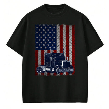 Best Truck Driver Life Shirt, Funny Trucker UnisexT-Shirt/Hoodie/Sweatshirt HLT00 - Truck Driver American Flag Patriotic Trucker T-Shirt