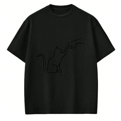 Cat Love Shirt, Funny Cat Lover Gift UnisexT-Shirt/Hoodie/Sweatshirt HLT00 - Cute Pet Tee I Love My Cat Best Friend Fist Bump Cat Lovers T-Shirt Small (1)