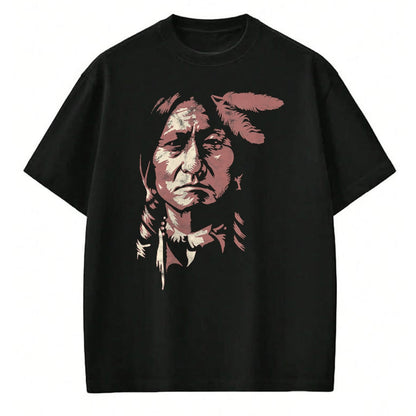 Native American T-Shirts, Vintage Native American Unisex T-Shirt/Hoodie/Sweatshirt HLT00 - sitting bull native american chief indian warrior men women