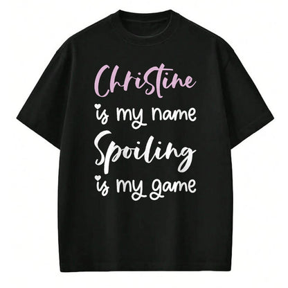 Best Wife Shirt, Wife and Husband Unisex T-Shirt/Hoodie/Sweatshirt HLT00 - Christine Name Personalized Women Spoiled Girl Cute Pink T-Shirt (1)