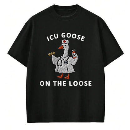 Best Doctor Shirt, Funny Doctor UnisexT-Shirt/Hoodie/Sweatshirt HLT00 - ICU Goose On The Loose Funny ICU Nurse Goose Design T-Shirt
