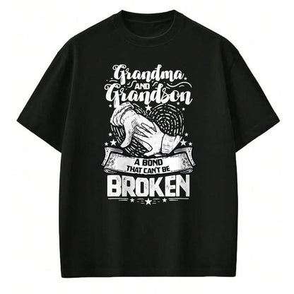 Best Grandma Shirt, Proud Grandma Unisex T-Shirt/Hoodie/Sweatshirt HLT00 - Grandma And Grandson A Bond That Can't Be Broken T-Shirt (1)