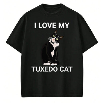 Cat Love Shirt, Funny Cat Lover Gift UnisexT-Shirt/Hoodie/Sweatshirt HLT00 - I Love My Tuxedo Cat, for Tuxedo Cat Lover, Funny Tuxedo Cat T-Shirt