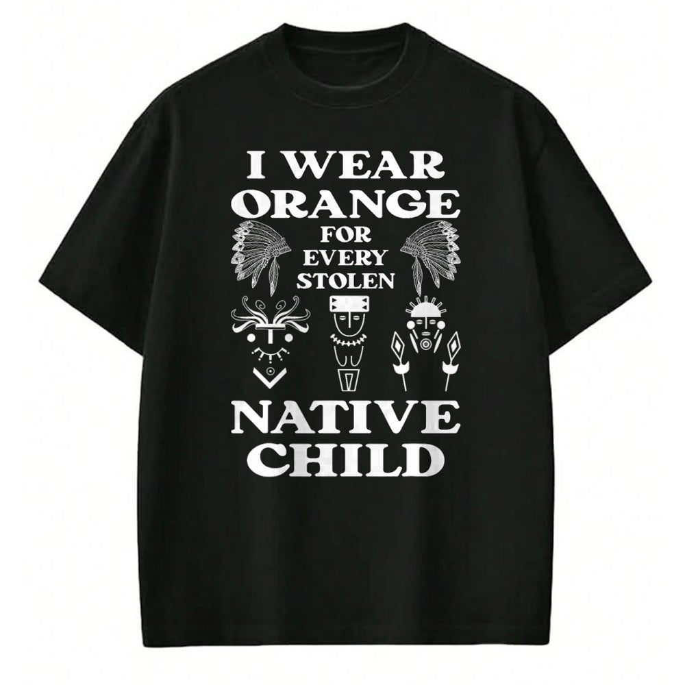 Native American T-Shirts, Vintage Native American Unisex T-Shirt/Hoodie/Sweatshirt HLT00 - I Wear Orange For Every American Native Child Indian Pride (3)