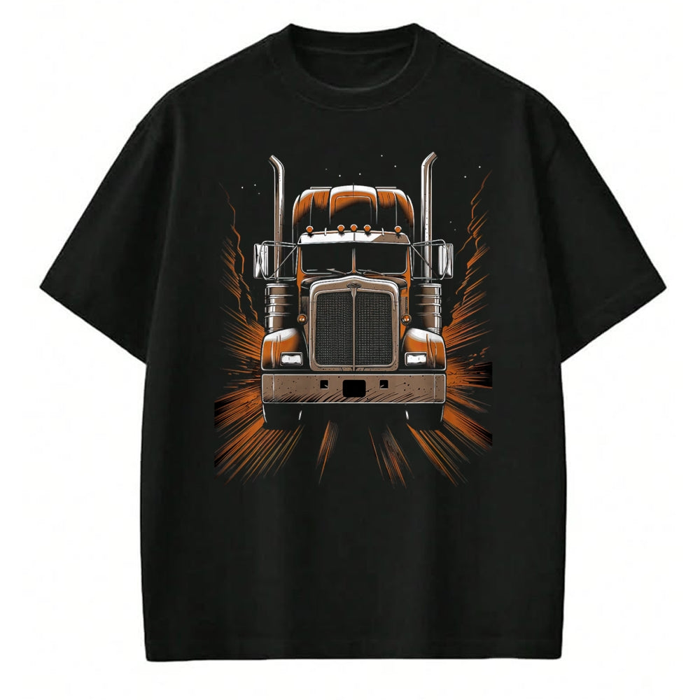 Best Truck Driver Life Shirt, Funny Trucker UnisexT-Shirt/Hoodie/Sweatshirt HLT00 - Trucker American Flag Big Rig Semi-Trailer Truck Driver T-Shirt (1)