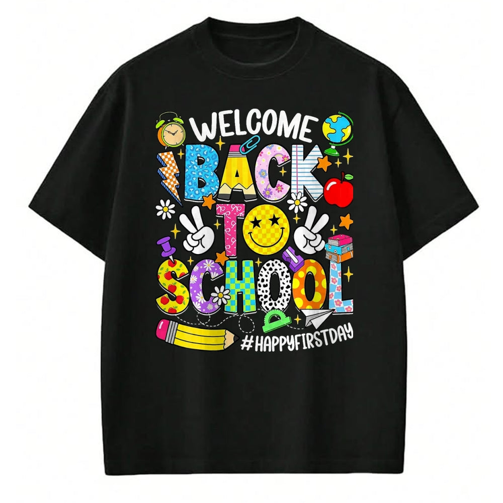 Best Student Shirt, Funny Back To School UnisexT-Shirt/Hoodie/Sweatshirt HLT00 - Welcome Back to School Happy First Day of School Teacher Kid T-Shirt, Men, Black, 3X-Large (1)