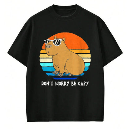 Cute Capybara Shirt, Funny Capybara Unisex T-Shirt/Hoodie/Sweatshirt HLT00 - Sorry Im Late I was Avoiding Non-Preferred Tasks Capybara Performance T-Shirt
