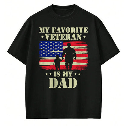 Proud Veteran Shirt, Funny Veteran UnisexT-Shirt/Hoodie/Sweatshirt HLT00 - Father Veterans Day My Favorite Veteran is My Dad Proud Kids T-Shirt