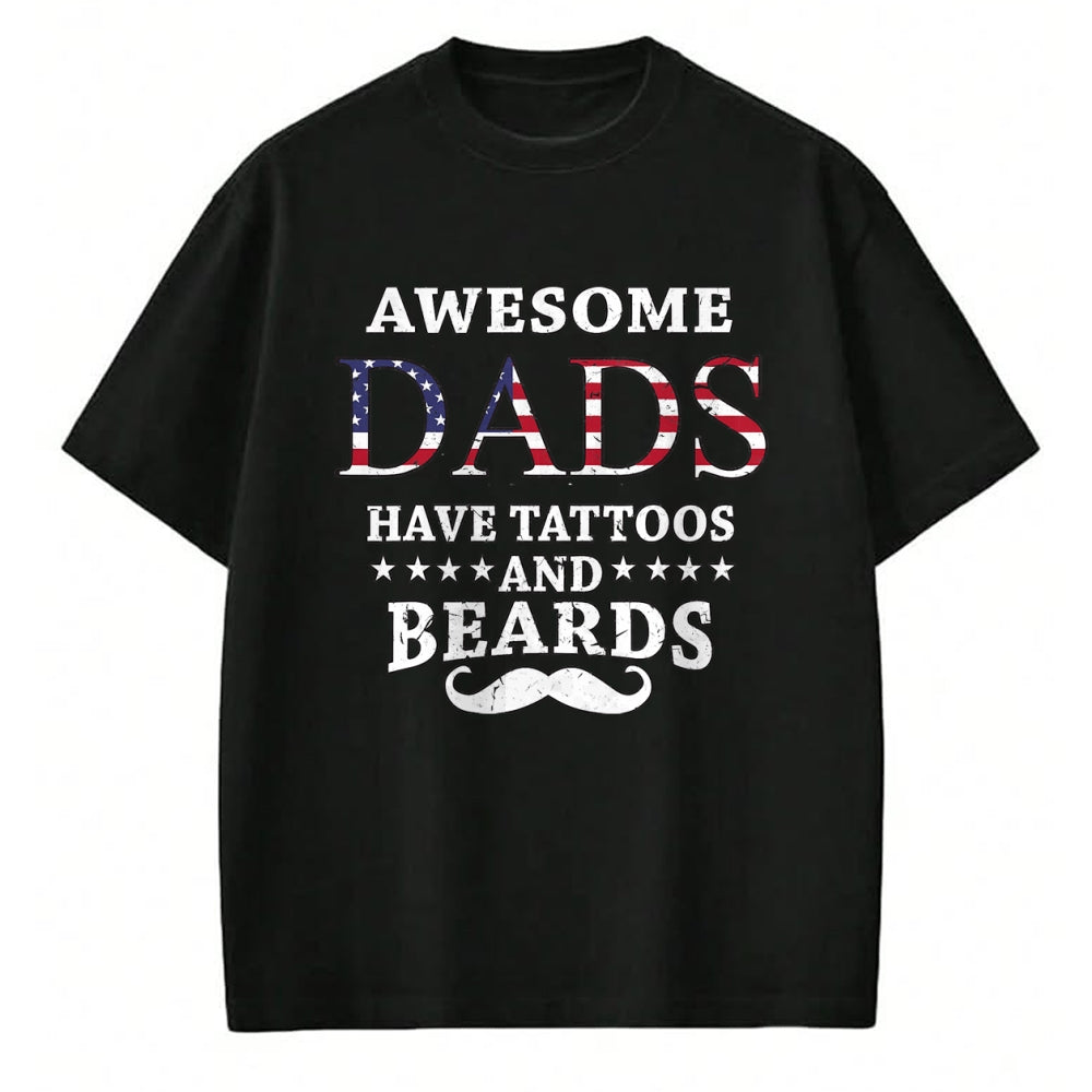 Best Wife Shirt, Wife and Husband Unisex T-Shirt/Hoodie/Sweatshirt HLT00 - Mens Awesome Dads Have Tattoos And Beards Gift Dads Bearded Guys T-Shirt