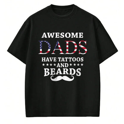 Best Wife Shirt, Wife and Husband Unisex T-Shirt/Hoodie/Sweatshirt HLT00 - Mens Awesome Dads Have Tattoos And Beards Gift Dads Bearded Guys T-Shirt
