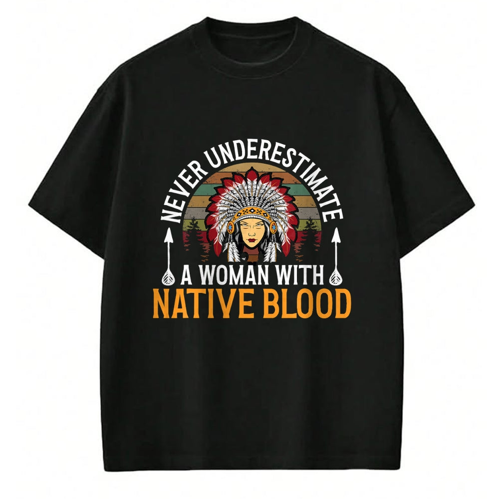 Native American T-Shirts, Vintage Native American Unisex T-Shirt/Hoodie/Sweatshirt HLT00 - Native American Heritage Indigenous Woman With Native Blood