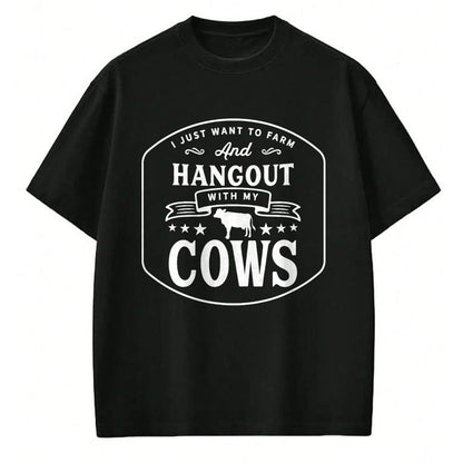 Best Farmer Life Shirt, Funny Farmer UnisexT-Shirt/Hoodie/Sweatshirt HLT00 - Hang Out with My Cows Farming Farmer Cow Herd T-Shirt