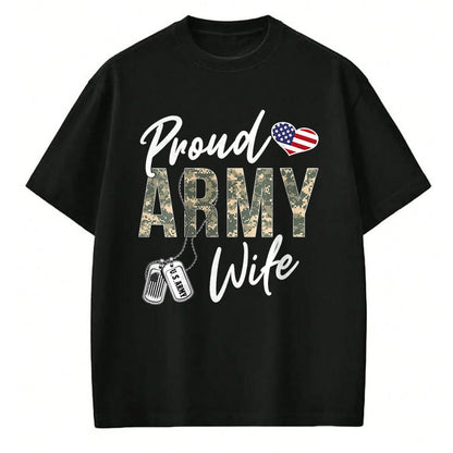Best Wife Shirt, Wife and Husband Unisex T-Shirt/Hoodie/Sweatshirt HLT00 - Gift for wife T shirt, lucky wife   Womens Proud Army Wife Army Graduation Wife US Army Wife Gifts V
