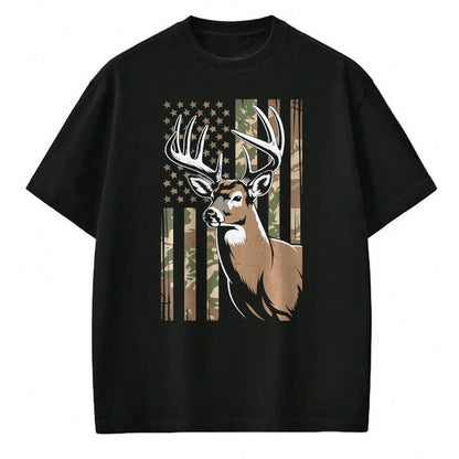Funny Hunting Shirt, Gift For Hunting Lover Unisex T-Shirt/Hoodie/Sweatshirt HLT00 - Men Boy Camo Deer Hunting American Flag Whitetail Buck Youth T-Shirt