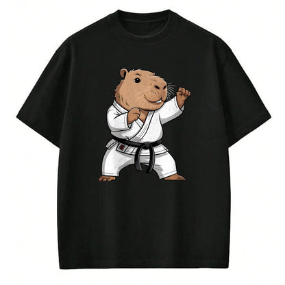 Cute Capybara Shirt, Funny Capybara Unisex T-Shirt/Hoodie/Sweatshirt HLT00 - Martial Arts Capybara Funny Karate Taekwondo Jiu Jitsu Judo T-Shirt