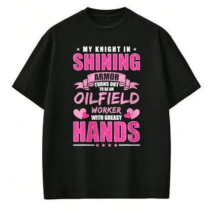 Best Wife Shirt, Wife and Husband Unisex T-Shirt/Hoodie/Sweatshirt HLT00 - Oilfeild Oilfield Girlfriend Spoiled Oilfield Wife T-Shirt